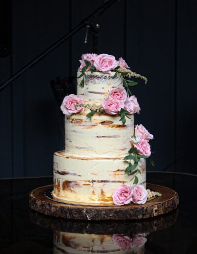 Rose wedding cake